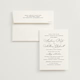 "Organza" - Wedding Invitations in Linen by Jill Means - Invitation with Envelope