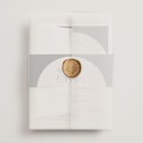 "Little party big love" - Wedding Invitations in Noir by Jessica Corliss - Assembled with Vellum Wrap and Wax Seal