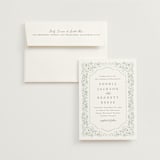 "Delicate Vines" - Wedding Invitations in Periwinkle by Kristen Smith - Invitation with Envelope