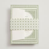 "Summer Linen" - Wedding Invitations in Garden by Kelly Schmidt - Assembled with Belly Band