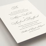 "Initial" - Wedding Invitations in Pearl by Jennifer Postorino - Detail