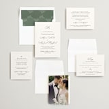 "Initial" - Wedding Invitations in Pearl by Jennifer Postorino - Invitation Suite