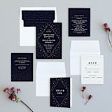 "Magical Day" - Wedding Invitations in Navy by katrina gem - Invitation Suite