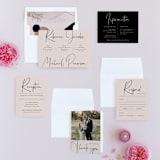 "Eternity Script" - Wedding Invitations in Blush by Michelle Taylor - Invitation Suite