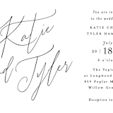 "Tallulah" - Wedding Invitations in Linen by Jennifer Wick - Close-Up