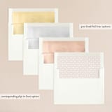 "Tallulah" - Wedding Invitations in Linen by Jennifer Wick - Envelope Liner Options
