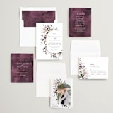 "iliya" - Wedding Invitations in Bordeaux by Itsy Belle Studio - Invitation Suite