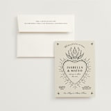 "Milagro" - Wedding Invitations in Ivory by Ani Somi - Invitation with Envelope