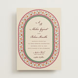 "Mughal Gardens" - Wedding Invitations in Ivory by Sherley Ferreira - Front
