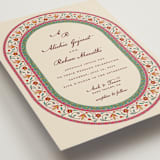 "Mughal Gardens" - Wedding Invitations in Ivory by Sherley Ferreira - Detail