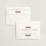 "Block Print Tile" - Wedding Invitations in Terracotta by Katharine Watson - FREE Recipient Addressing