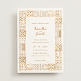 "Tribal Rythm" - Wedding Invitations in Amber by Selima Akhter - Front