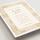 "Tribal Rythm" - Wedding Invitations in Amber by Selima Akhter - Detail