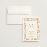 "Tribal Rythm" - Wedding Invitations in Amber by Selima Akhter - Invitation with Envelope