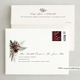 "Woodland Garden" - Wedding Invitations in Mahogany by Susan Moyal - FREE Recipient Addressing
