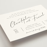"Beautifully Scripted" - Wedding Invitations in Pearl by Hooray Creative - Detail