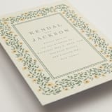 "Framed Floral" - Wedding Invitations in Mustard by Baumbirdy - Detail
