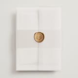 "spiku" - Wedding Invitations in Pearl by chocomocacino - Assembled with Vellum Wrap and Wax Seal
