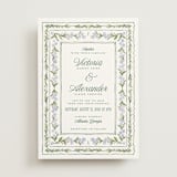 "Vintage Sketched" - Wedding Invitations in Wisteria by Jenna Holcomb - Front