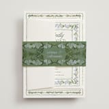 "Vintage Sketched" - Wedding Invitations in Wisteria by Jenna Holcomb - Assembled with Belly Band