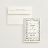 "Vintage Sketched" - Wedding Invitations in Wisteria by Jenna Holcomb - Invitation with Envelope