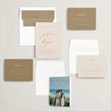 "Everlasting Love" - Wedding Invitations in Linen by Brandy Folse - Invitation Suite