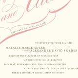 "Winter Flourish" - Wedding Invitations in Petal Pink by Annie Clark - Close-Up
