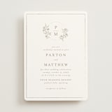 "Monogrammed" - Wedding Invitations in Taupe by Chris Griffith - Front