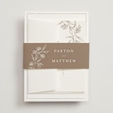 "Monogrammed" - Wedding Invitations in Taupe by Chris Griffith - Assembled with Belly Band