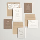 "Monogrammed" - Wedding Invitations in Taupe by Chris Griffith - Invitation Suite