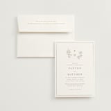 "Monogrammed" - Wedding Invitations in Taupe by Chris Griffith - Invitation with Envelope