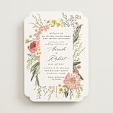 "Organic Florals" - Wedding Invitations in Blush by Susan Moyal - Front