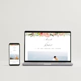"Organic Florals" - Wedding Invitations in Blush by Susan Moyal - FREE Wedding Website