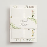 "Organic Florals" - Wedding Invitations in Blush by Susan Moyal - Assembled with Belly Band