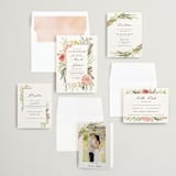 "Organic Florals" - Wedding Invitations in Blush by Susan Moyal - Invitation Suite