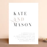 "Foundry" - Wedding Invitations in Rose Quartz by Kristie Kern - Front