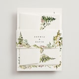 "Great Outdoors" - Wedding Invitations in Forest by Petra Kern - Assembled with Belly Band