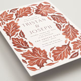 "Watercolor Fallen Leaves" - Wedding Invitations in Copper by Katharine Watson - Detail