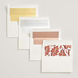 "Watercolor Fallen Leaves" - Wedding Invitations in Copper by Katharine Watson - Envelope Liner Options