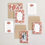 "Watercolor Fallen Leaves" - Wedding Invitations in Copper by Katharine Watson - Invitation Suite