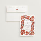 "Watercolor Fallen Leaves" - Wedding Invitations in Copper by Katharine Watson - Invitation with Envelope