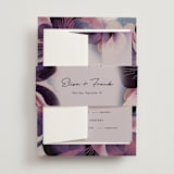 "Elisa" - Wedding Invitations in Orchid by Simona Camp - Assembled with Belly Band