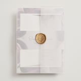 "Elisa" - Wedding Invitations in Orchid by Simona Camp - Assembled with Vellum Wrap and Wax Seal