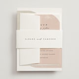 "Arched" - Wedding Invitations in Carnation by Brianne Larsen - Assembled with Belly Band