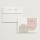 "Arched" - Wedding Invitations in Carnation by Brianne Larsen - Invitation with Envelope