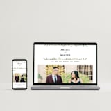 "Monogramed Arch" - Wedding Invitations in Sage by Susan Moyal - FREE Wedding Website