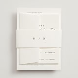 "Astoria" - Wedding Invitations in Silk by Kelly Schmidt - Assembled with Belly Band