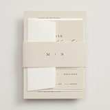 "Astoria" - Wedding Invitations in Linen by Kelly Schmidt - Assembled with Belly Band