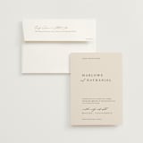 "Astoria" - Wedding Invitations in Linen by Kelly Schmidt - Invitation with Envelope