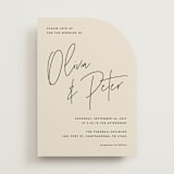 "Signed" - Wedding Invitations in Champagne by JoAnn Jinks - Front
